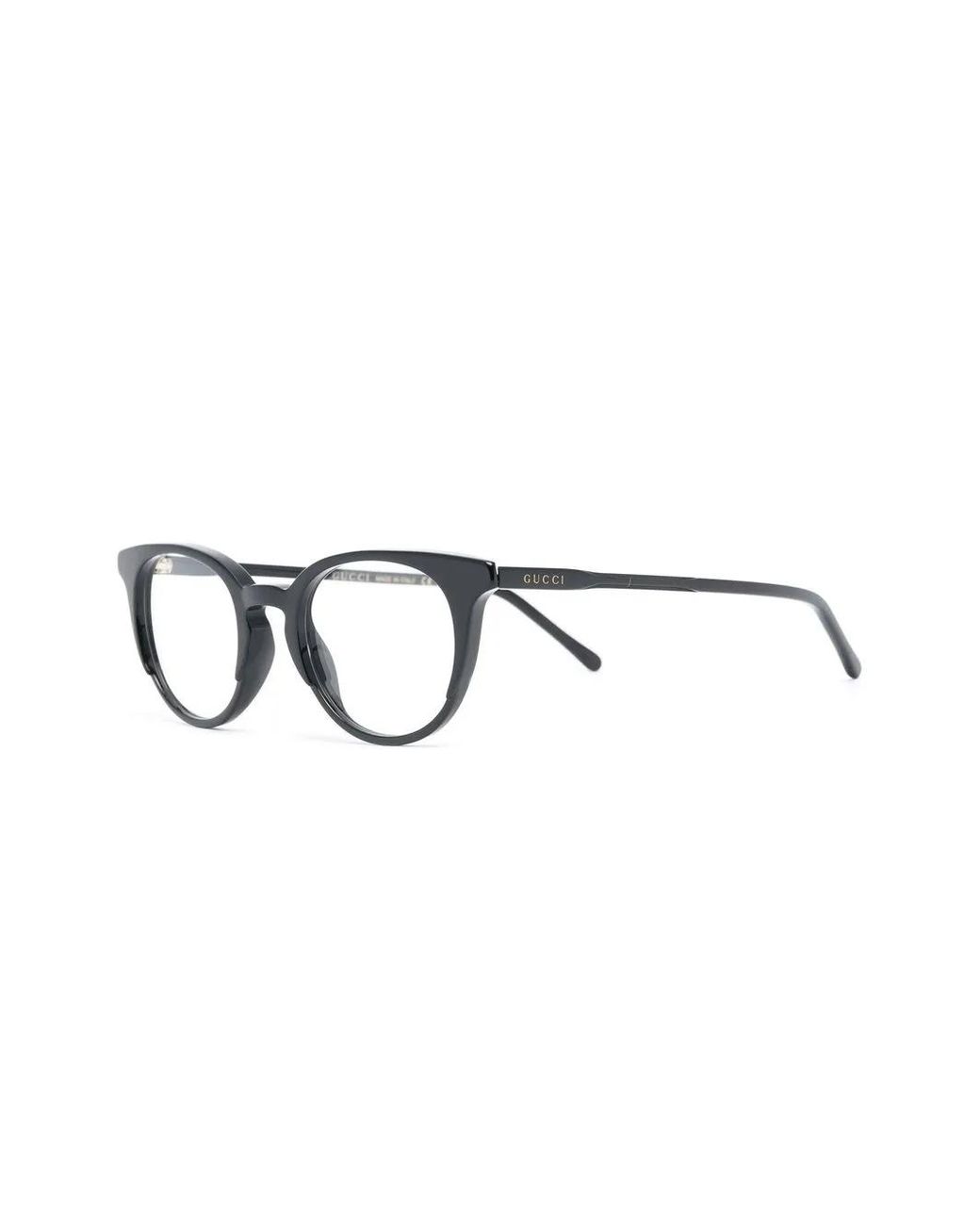 Gucci Black Round Frame Optical Glasses