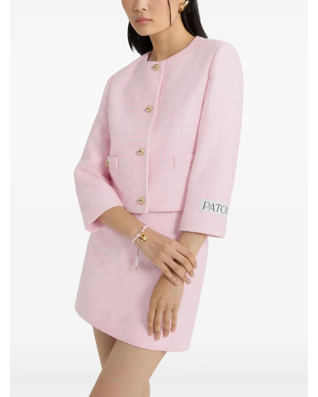 Patou Pink Collarless Jacket