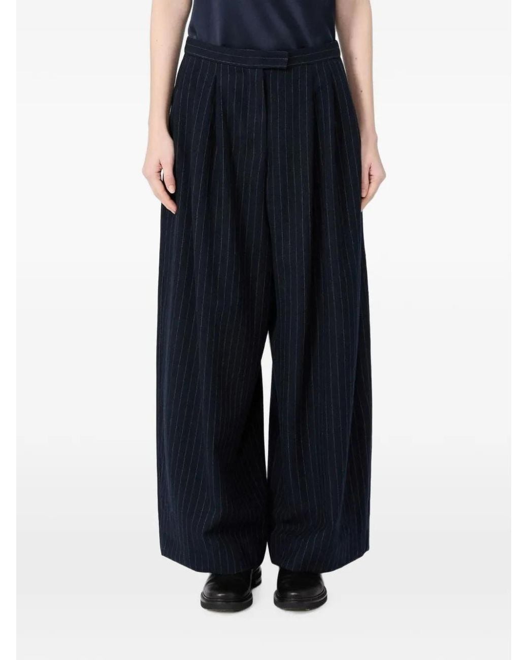 Max Mara Black Wide-Leg Trousers