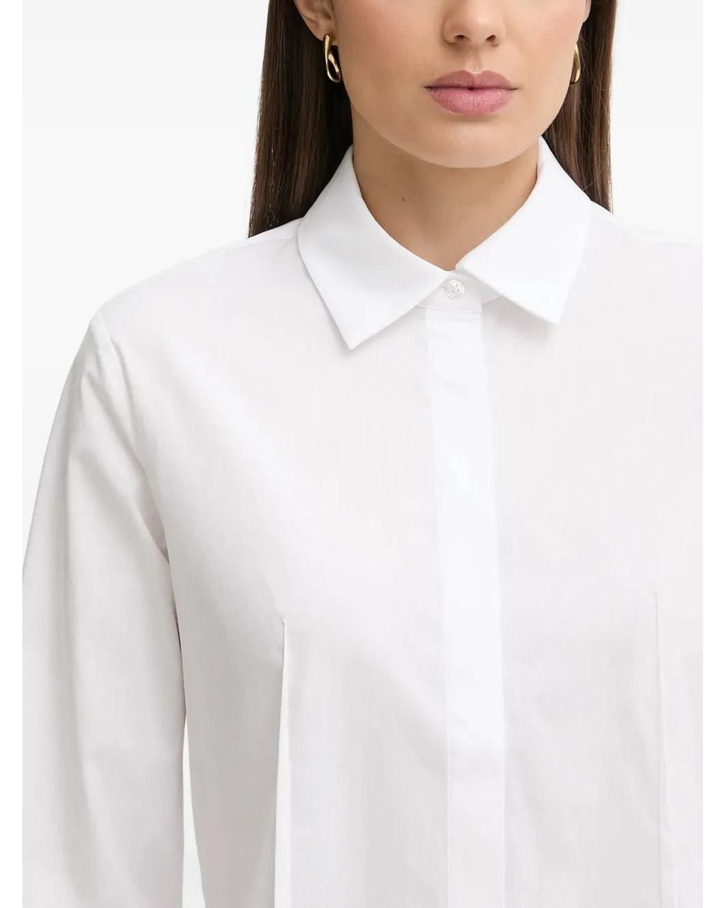 Sisley White Hemd Mit Abnähern