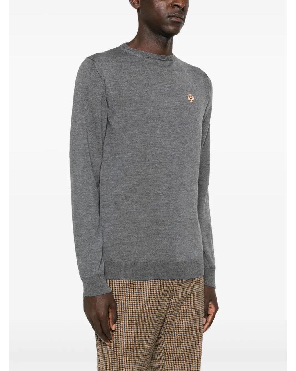 PELO FOUNDATION Gray Dog-Patch Sweater