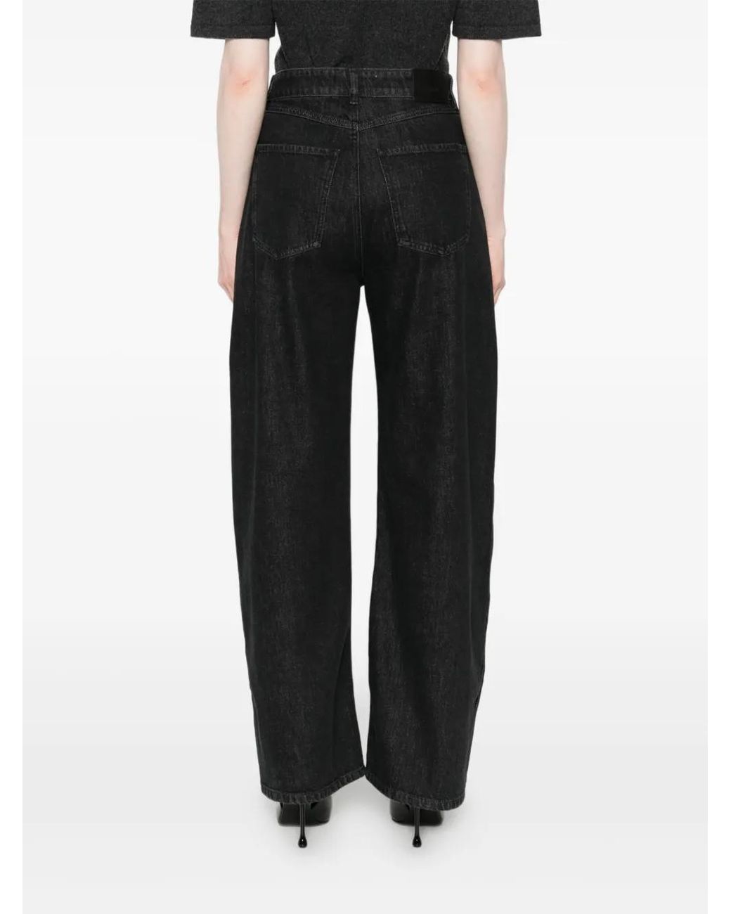Sportmax Black Cotton Denim Jeans