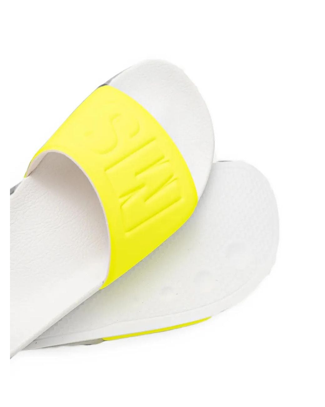 MSGM Yellow Embossed-Logo Slides