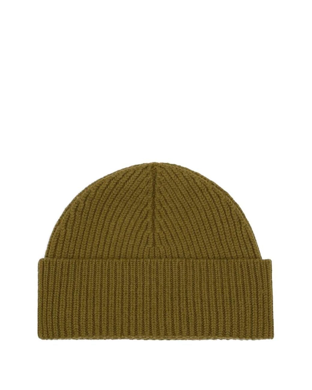 AMI Green Ami De Coeur Wool Beanie