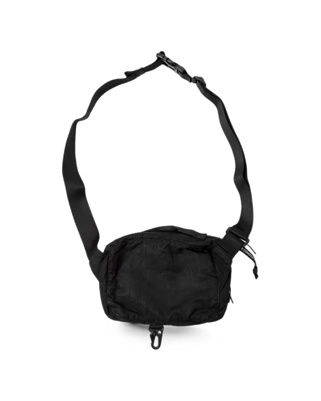 C P Company Black Nylon B Lens Mini Waist Bag