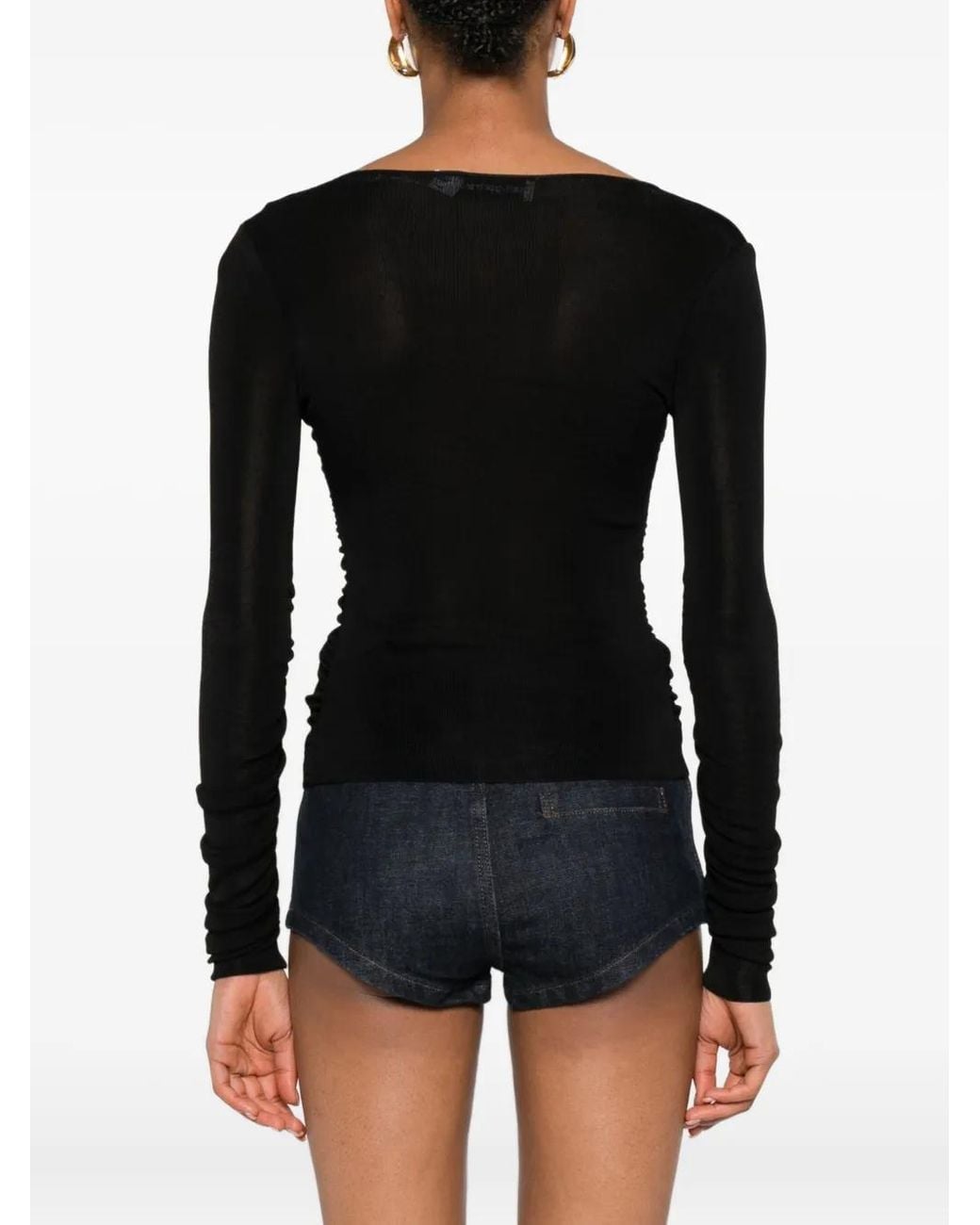 Long Sleeve Tops Self-Portrait en coloris Black