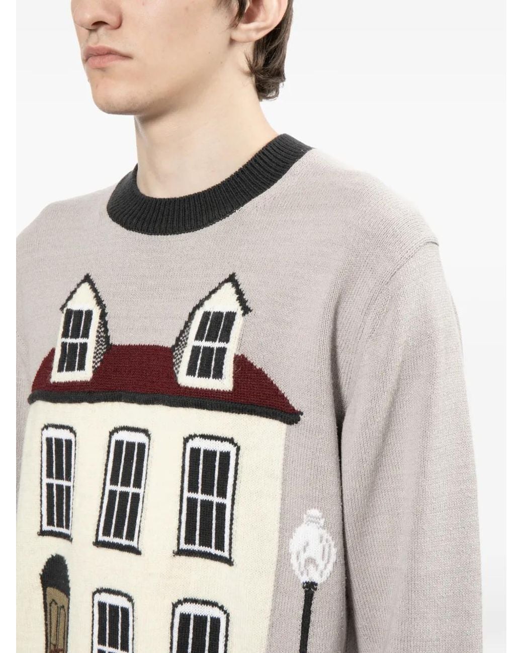 Junya Watanabe White House-Intarsia Sweater for men