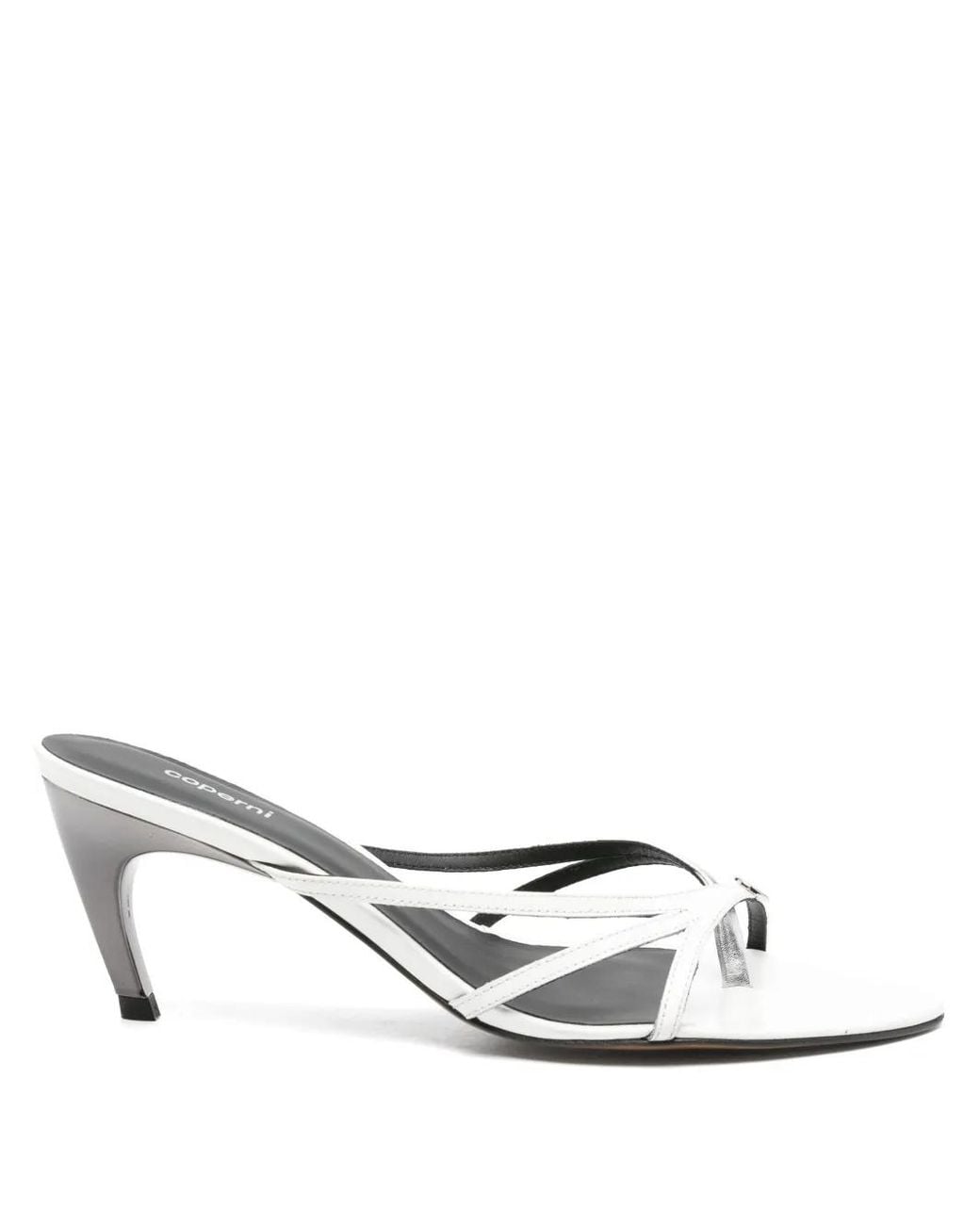 Coperni White 75Mm Leather Mules