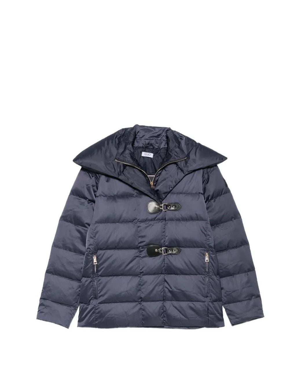 Liu Jo Blue Buckle-Fastening Padded Jacket