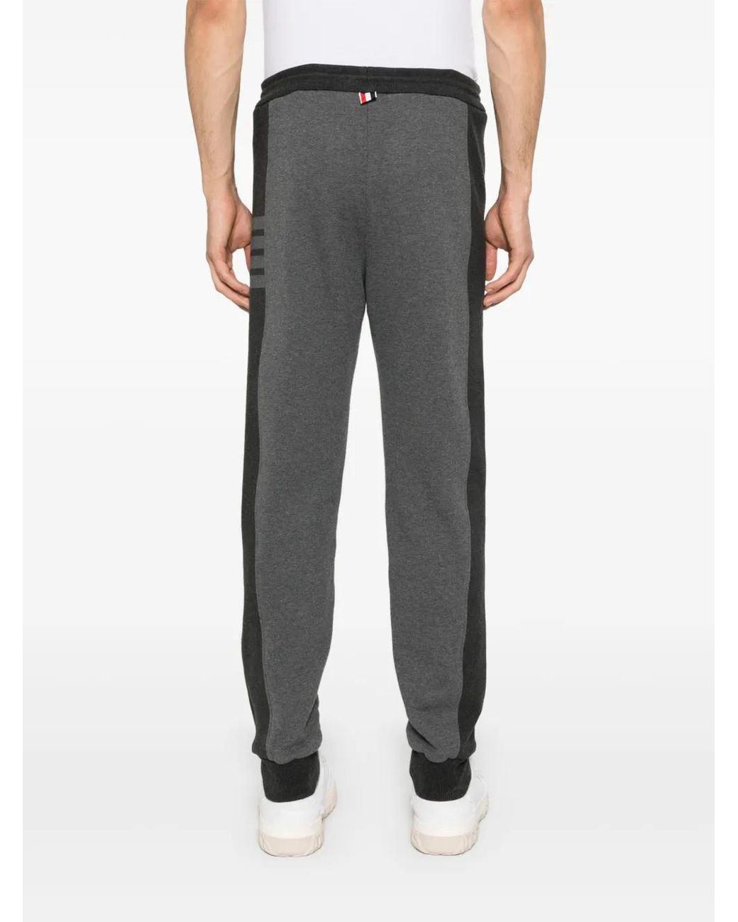 Thom Browne Gray Solid Loopback Jersey 4-Bar Sweatpants for men