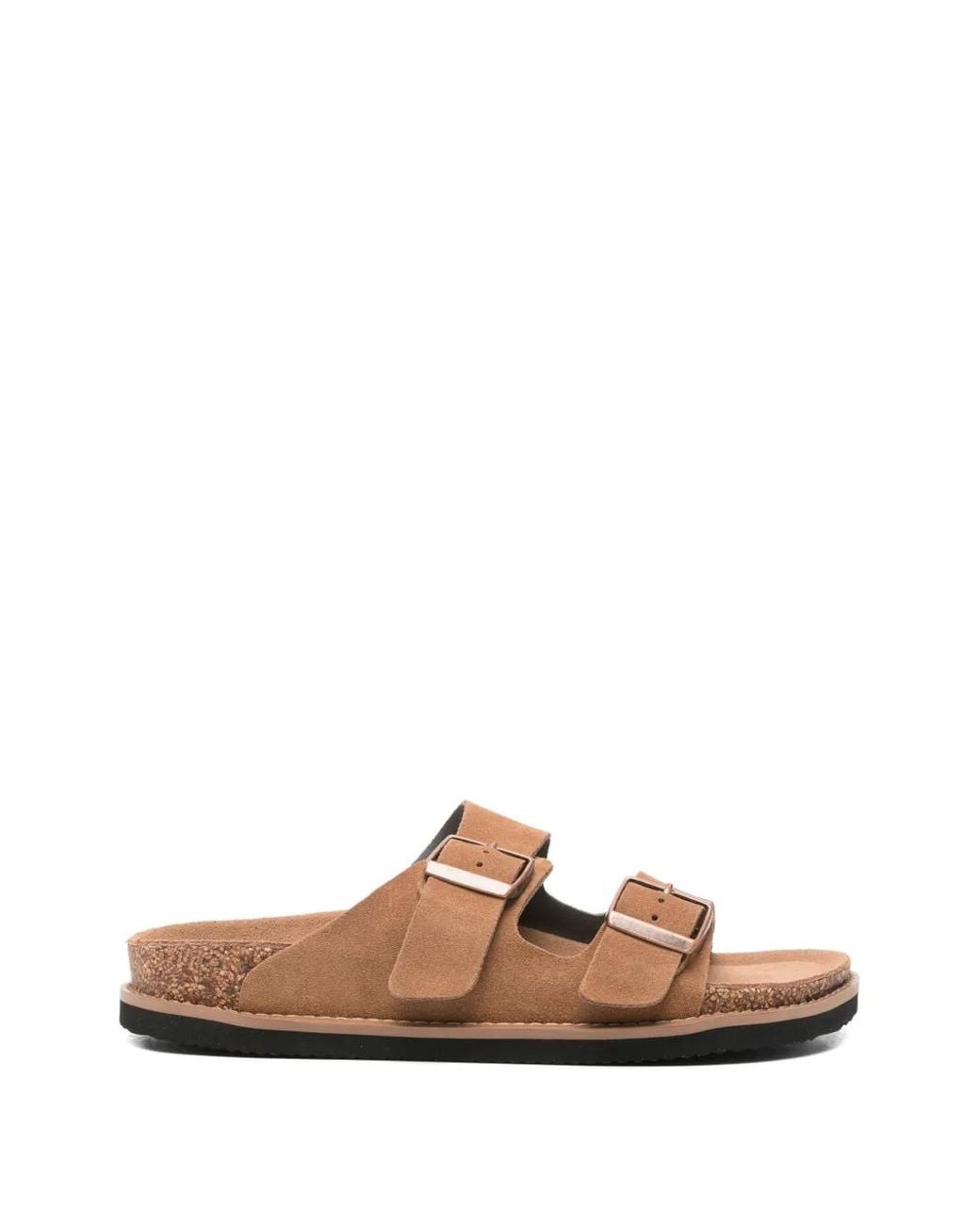 SERGIO MORETTI FIRENZE Brown Double-Strap Sandals for men