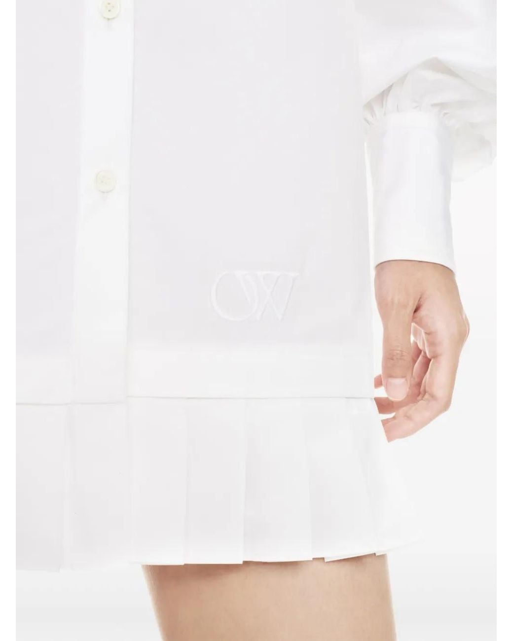 Off-White c/o Virgil Abloh White Shirt Collar Mini Dress