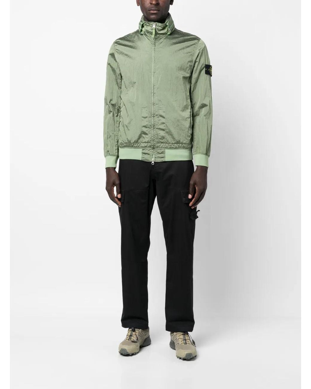 Stone Island Green 41920 Zip-Up Jacket for men