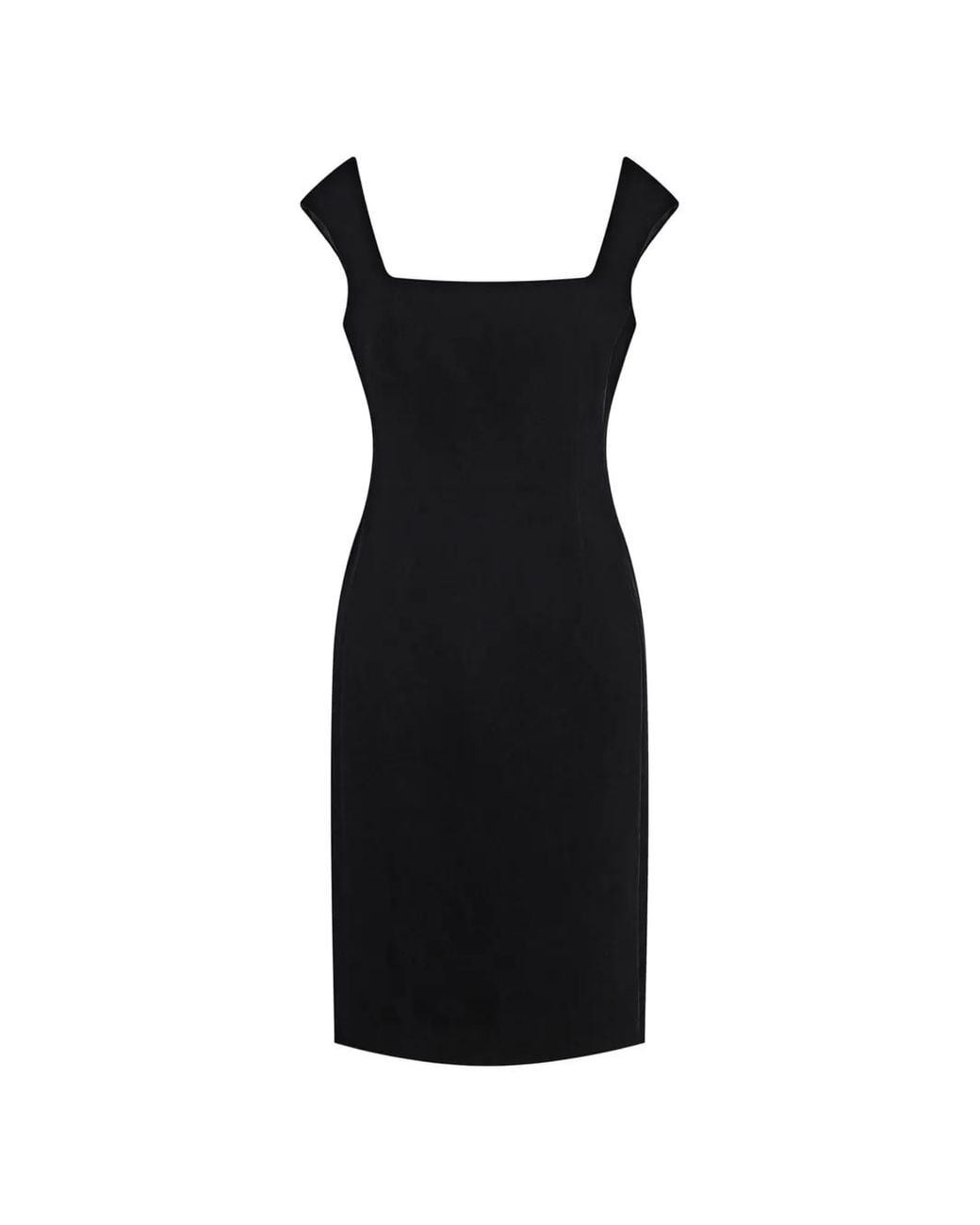 12 STOREEZ Black Vaganova Velvet Mini Dress
