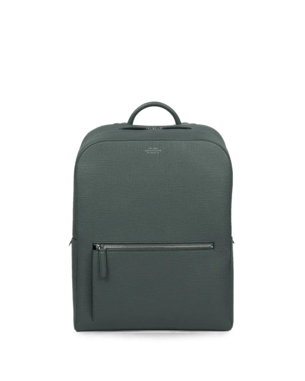 Smythson Green Panama Backpack