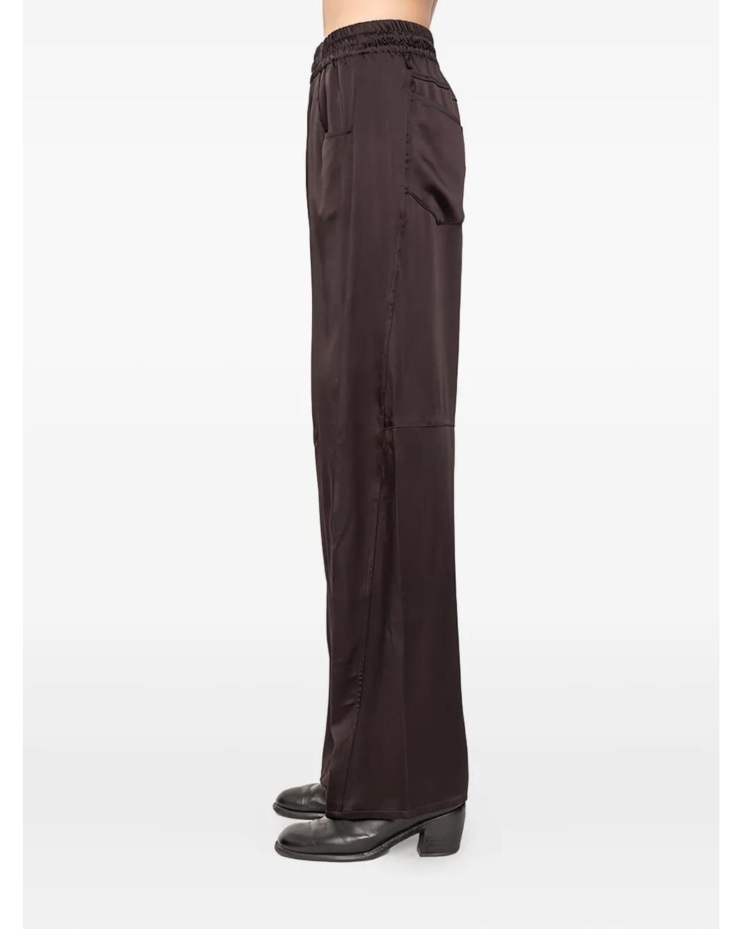 Andrea Ya'aqov Purple Elasticated-Waist Trousers