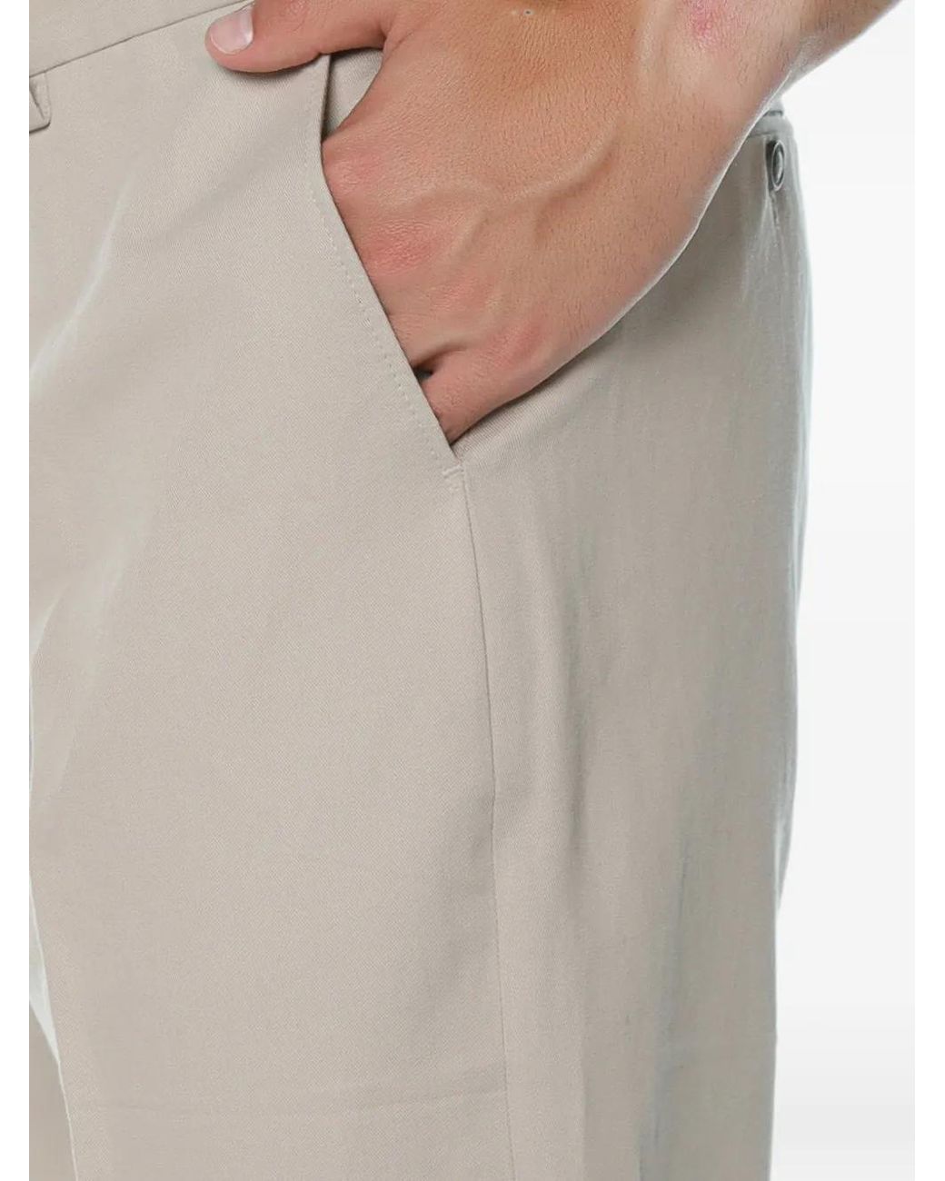 Trussardi Natural Relaxed-Fit Trousers for men