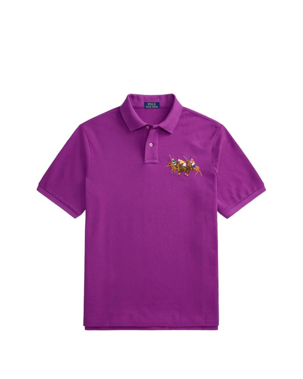 Polo Ralph Lauren Purple Logo-Embroidered Polo Shirt for men