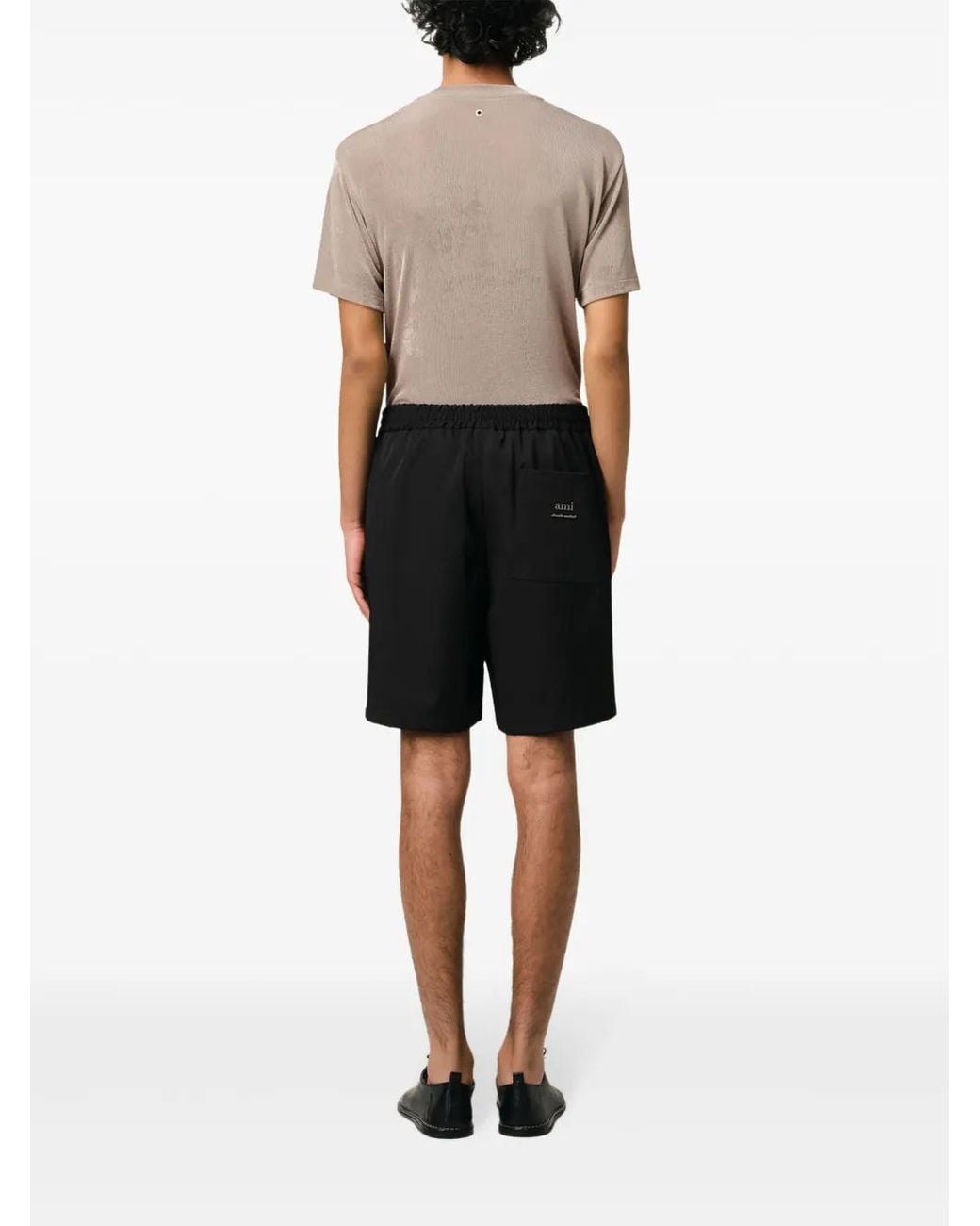 Bermudas Con Cinturilla Elástica AMI de hombre de color Black