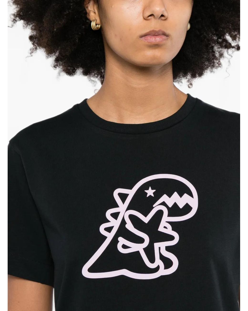 SPORT b. by agnès b. Black Hugging Star Dino T-Shirt