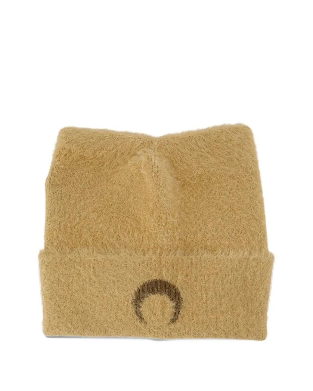 MARINE SERRE Natural Cat-Ear Fluffy Beanie Hat