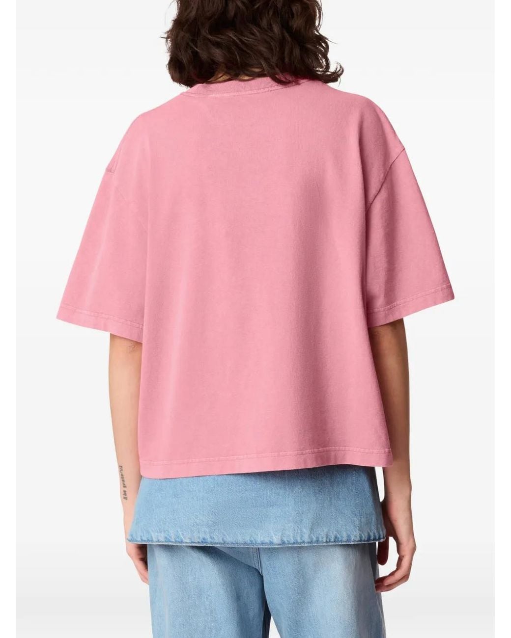 Axel Arigato Pink Reflection Logo-Print T-Shirt