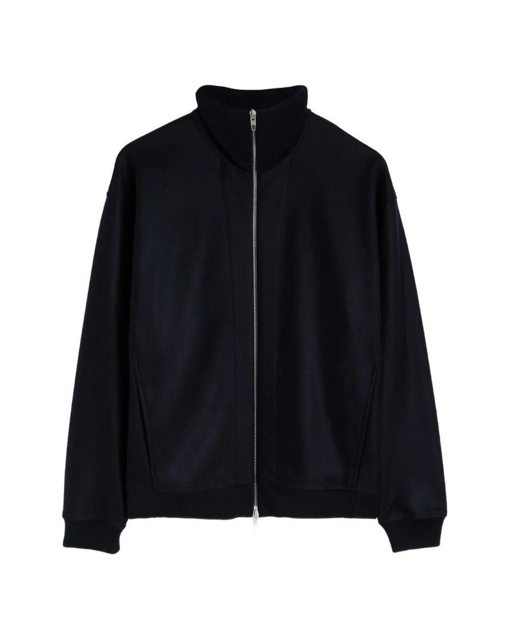Jil Sander Wollen Jack Met Trechterhals in het Blue voor heren