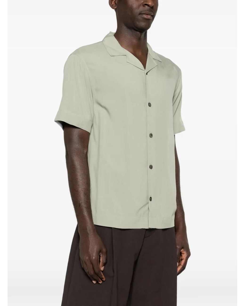 CHE White Buttoned Short-Sleeve Shirt for men