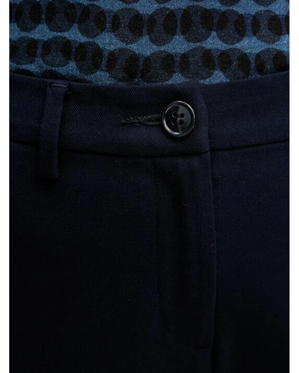 Benetton Blue Button Trousers