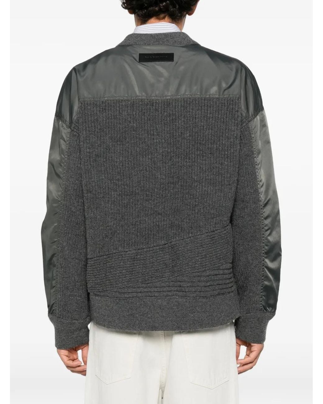 Feng Chen Wang Black Layered Cardigan for men