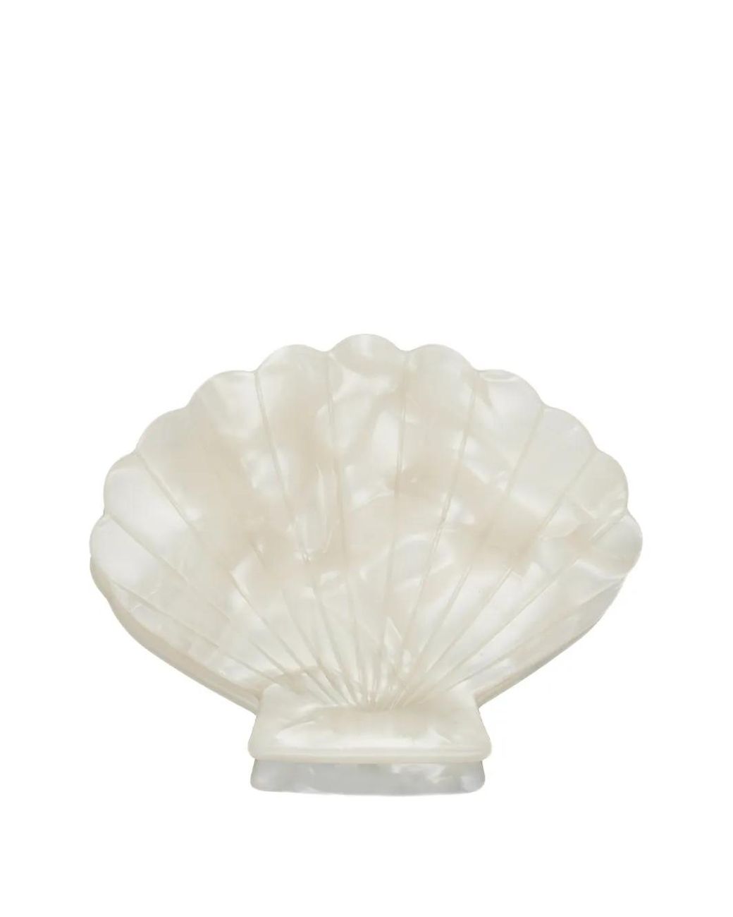 Salt & Wave White Shell-Shaped Clip