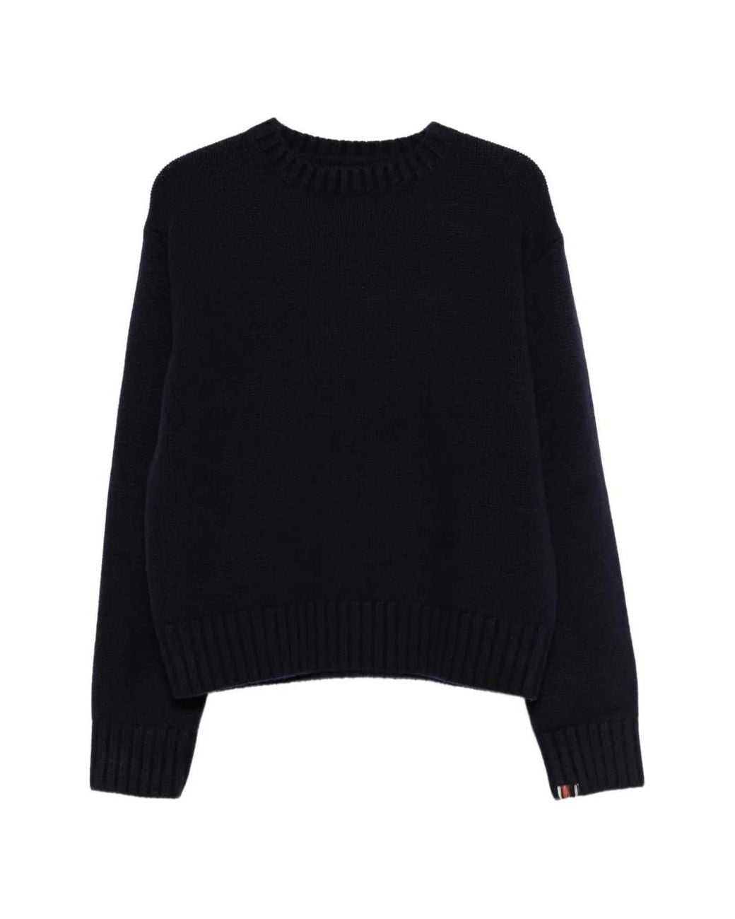 Extreme Cashmere Black Oldie Dropped-Shoulder Sweater