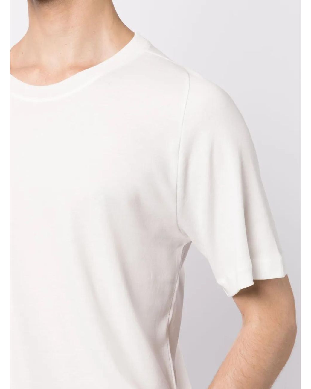 Julius White Curved-Hem Cotton T-Shirt for men
