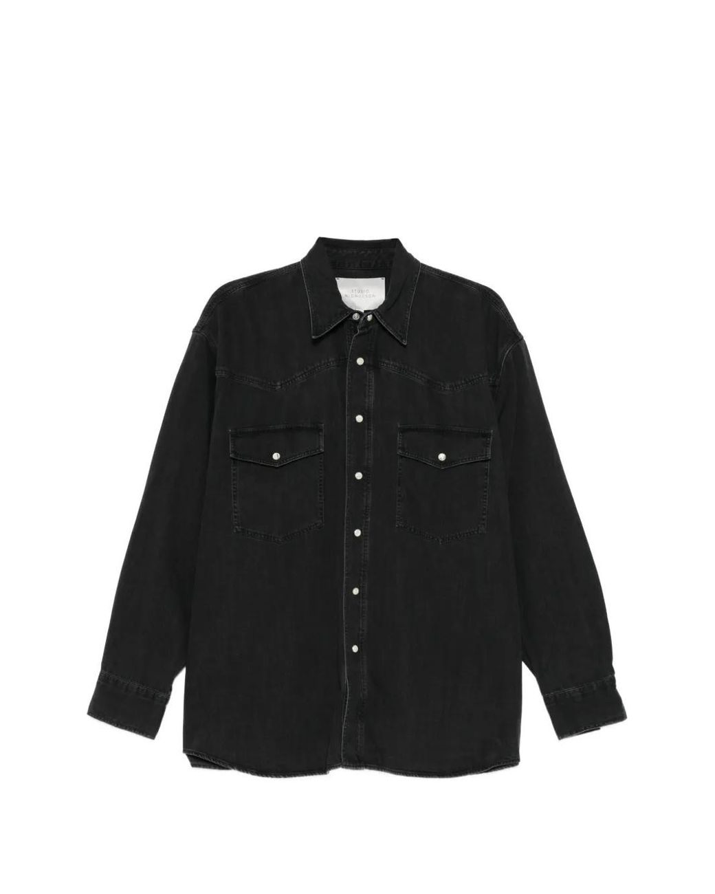 Studio Nicholson Black Mylo Denim Shirt for men