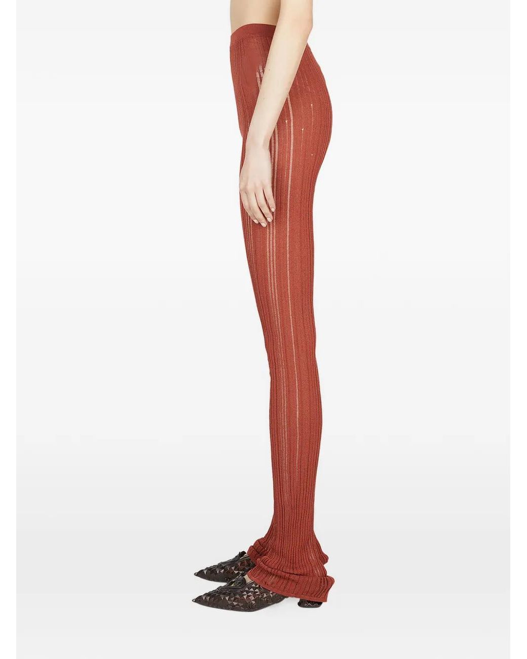Marco Rambaldi Red Ribbed Trousers