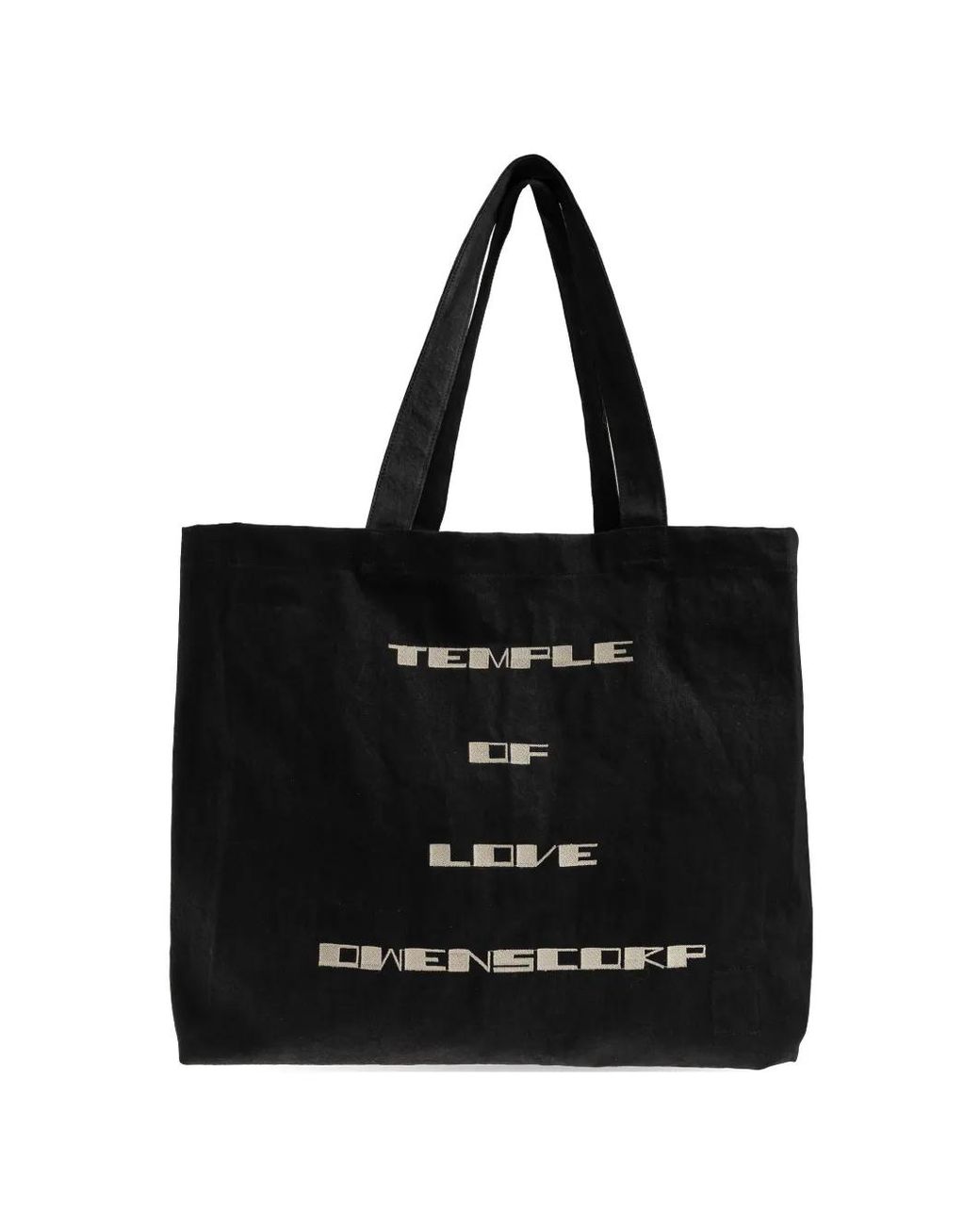 Rick Owens Black Temple Shopper Tote Bag