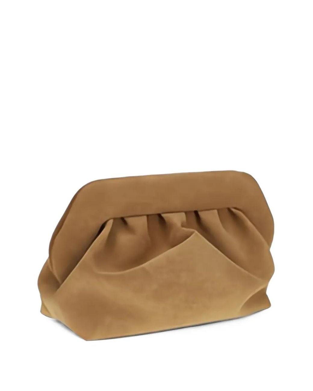 THEMOIRÈ Brown Bios Ruched Clutch Bag