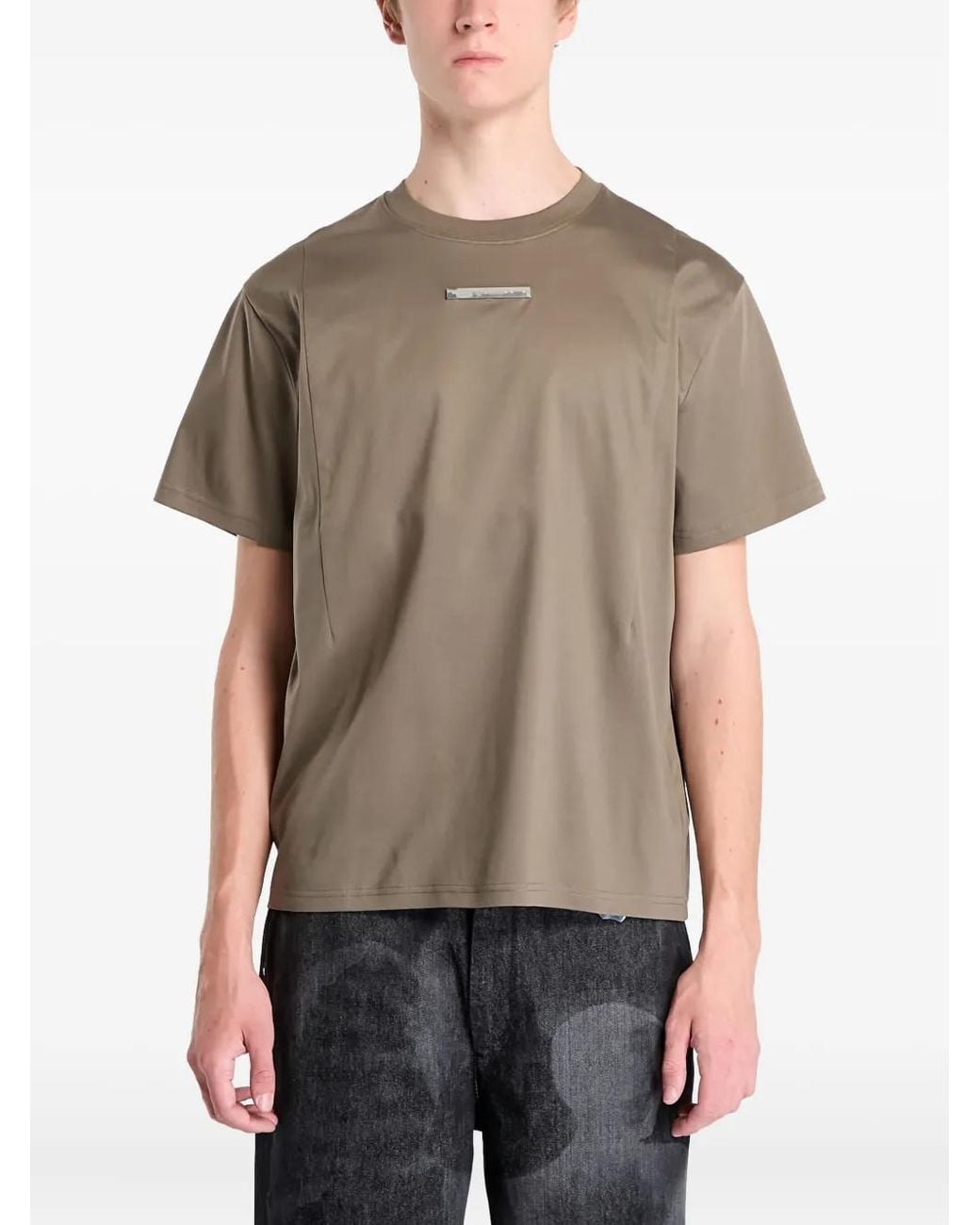 HELIOT EMIL Gray Astrape T-Shirt for men
