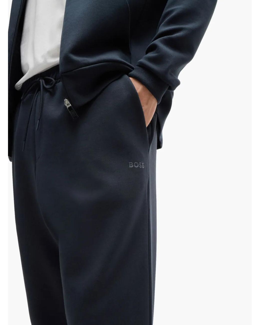 Boss Blue Tapered Track Pants for men