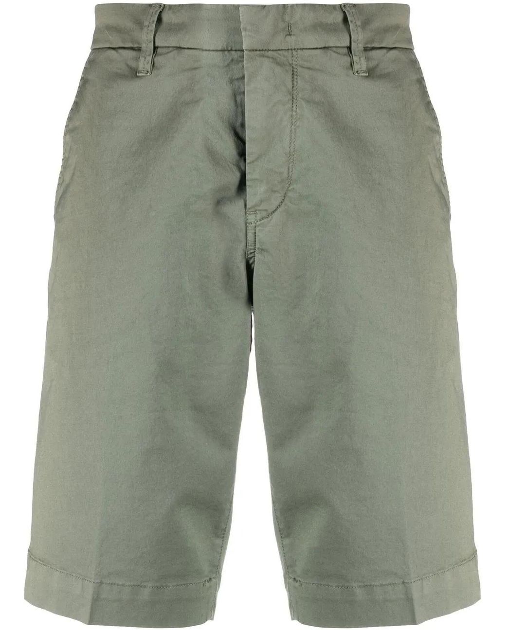 Fay Green Plain Bermuda Shorts for men