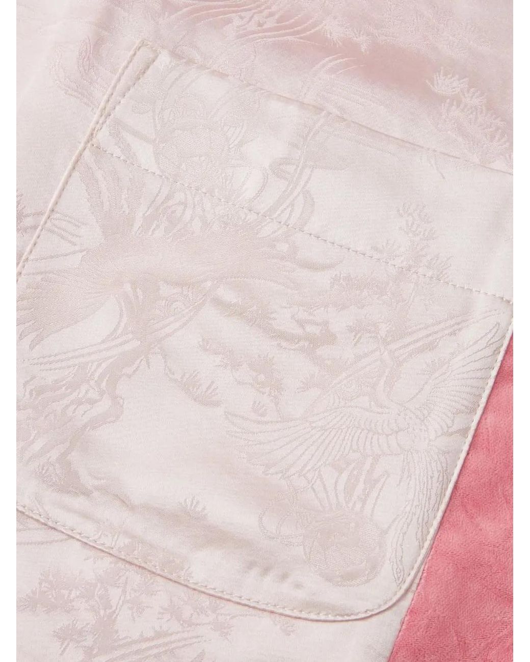 Shanghai Tang Pink Knotted-Button Pocket Jacket