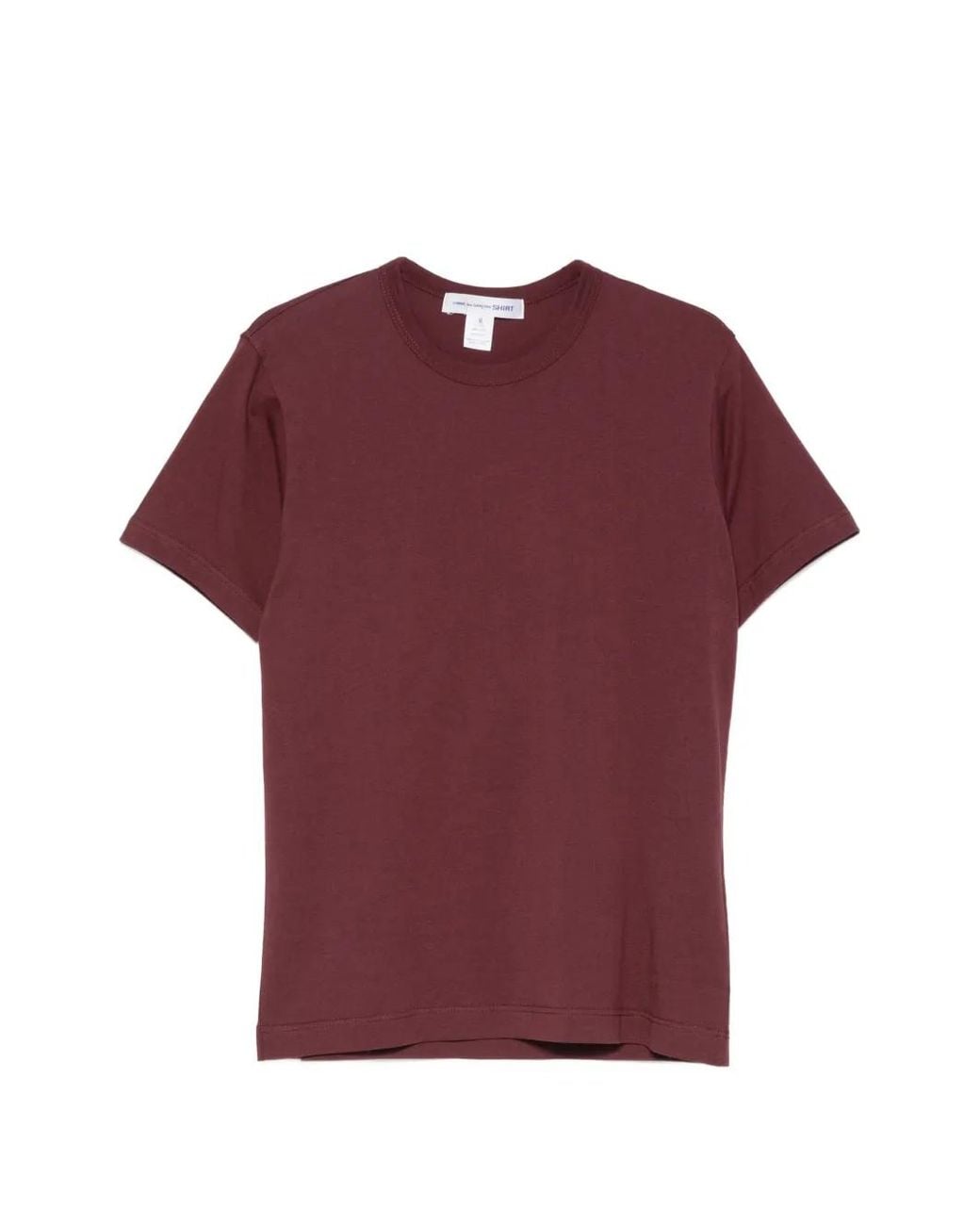 Comme des Garçons Red Crew-Neck Cotton T-Shirt for men