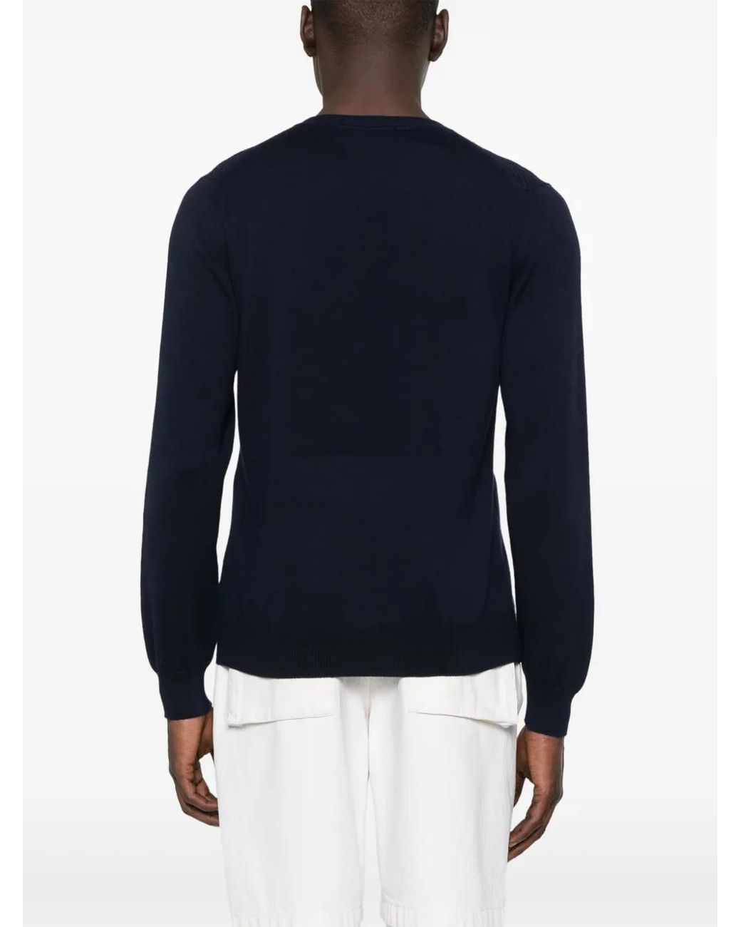 Canali Pullover Mit Korbgeflecht in Blue für Herren