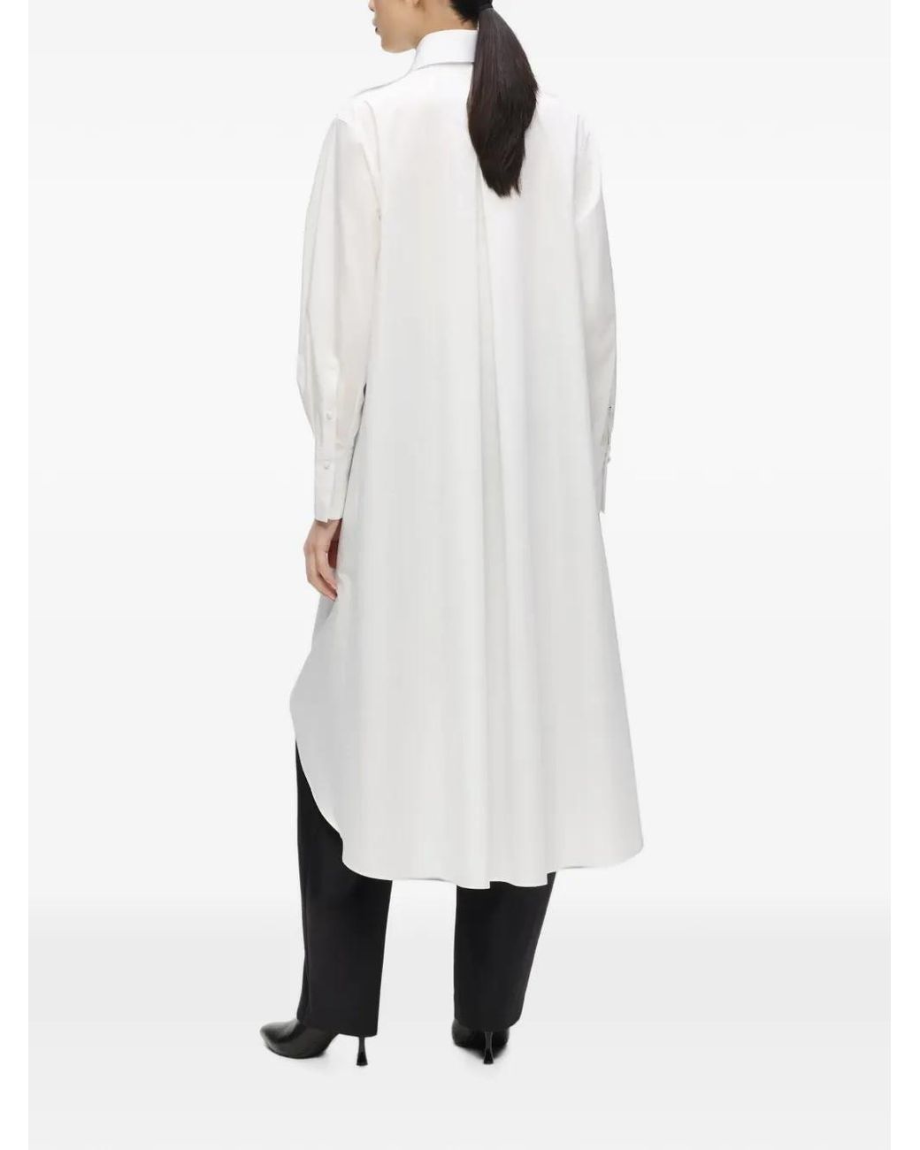 Karl Lagerfeld White Layered Long Shirt