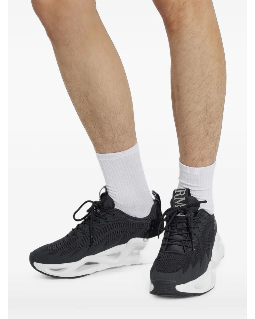 EA7 Sneakers Mit Logo-Print in Black für Herren
