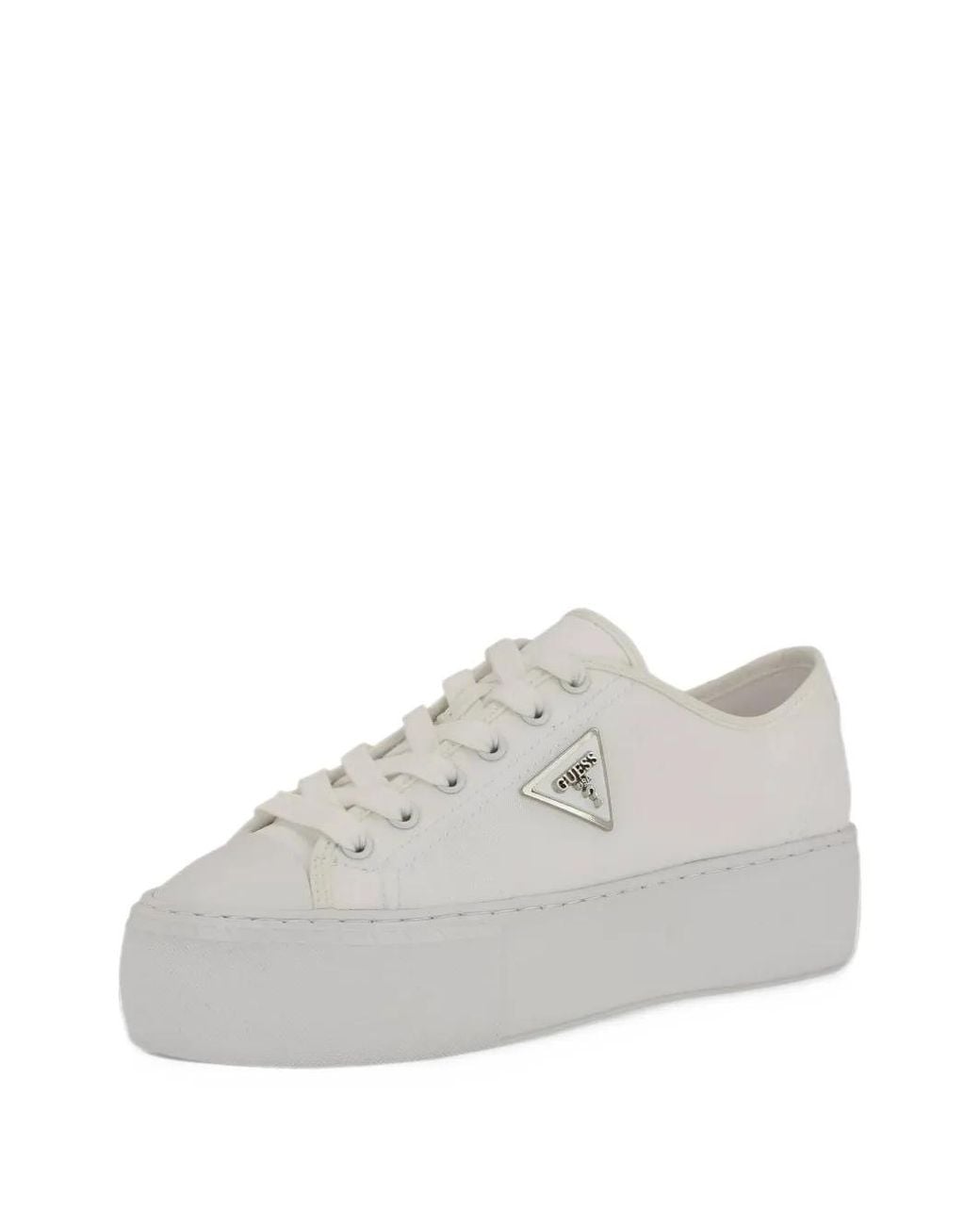 Guess White Joezi Platform Sneakers