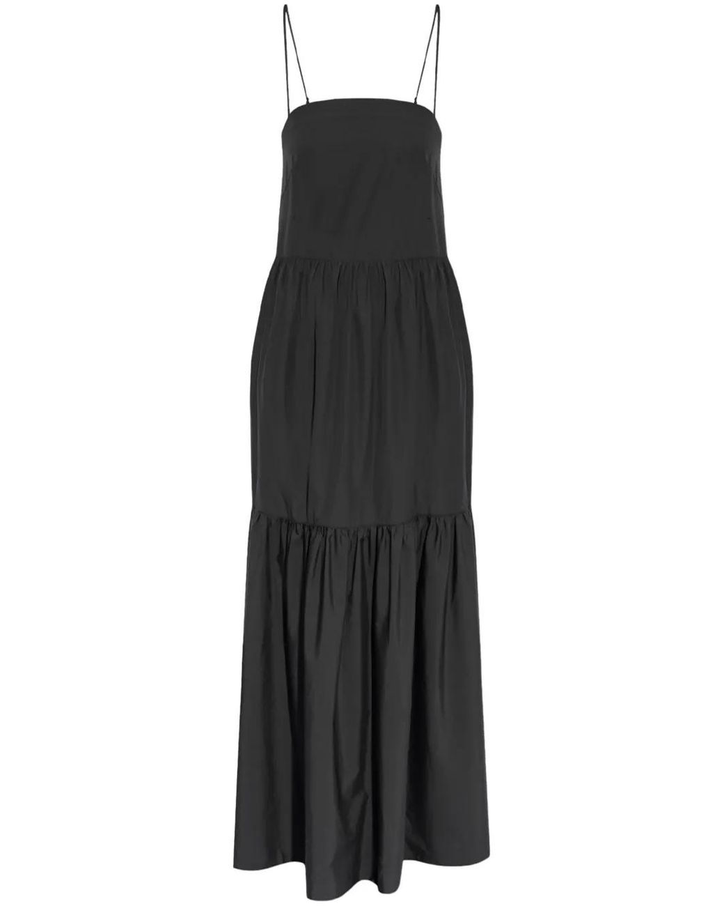 Rag & Bone Black Saige Poplin-Texture Cotton Dress