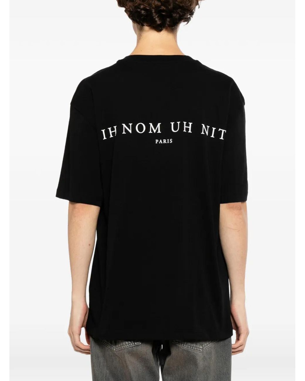 Ih Nom Uh Nit Black Graphic-Print T-Shirt for men