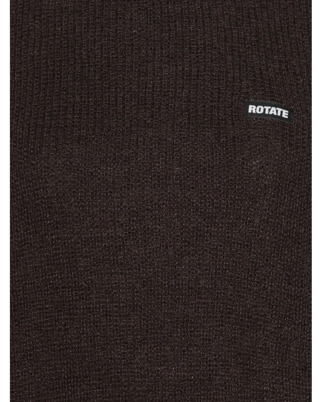 ROTATE BIRGER CHRISTENSEN Black Ribbed-knit sweater