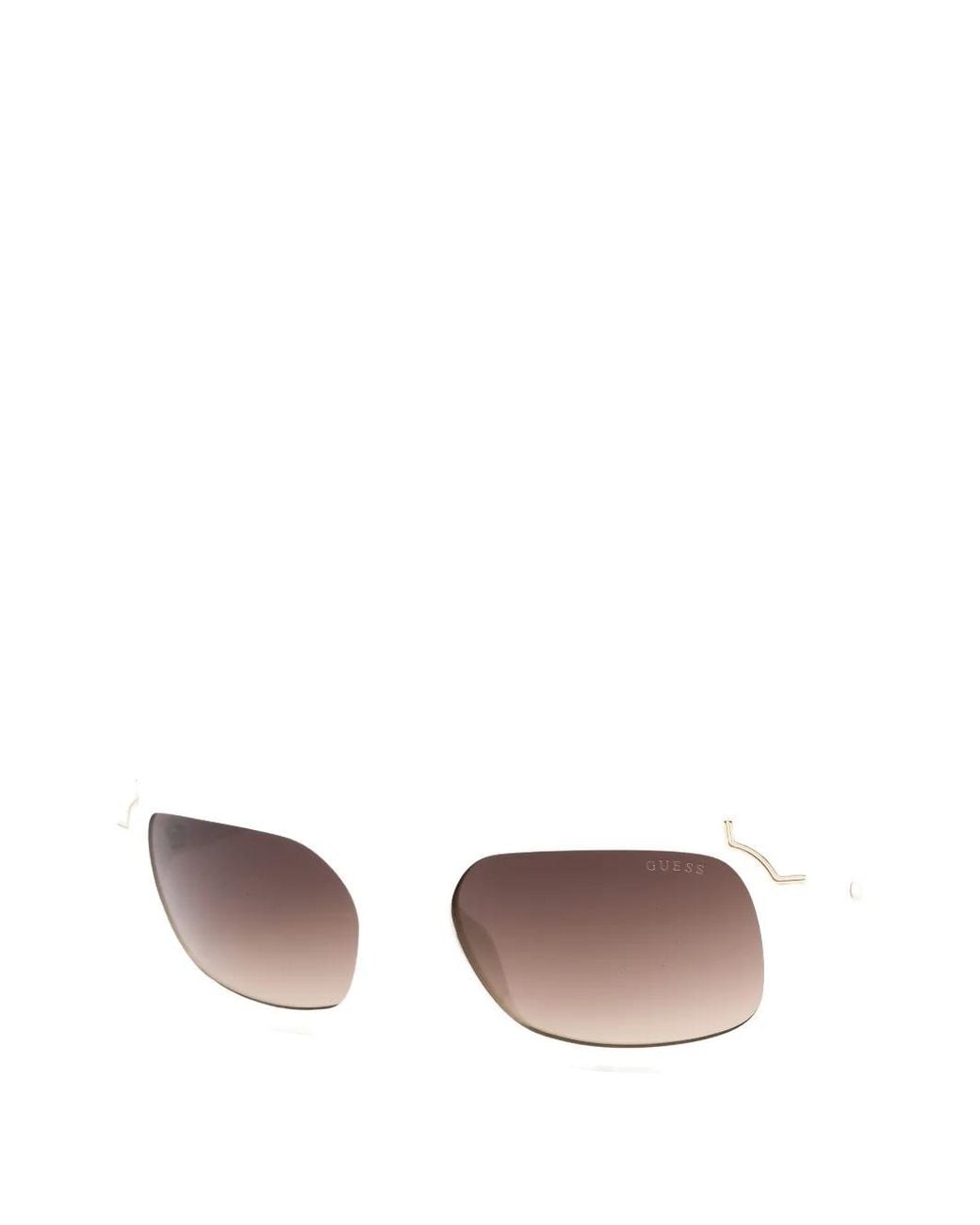 Guess White Rectangle-Frame Sunglasses